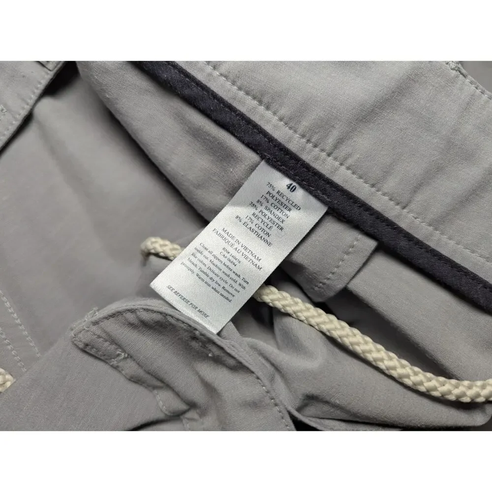Faherty Men's 40 All Day Shorts Grey Hybrid Stretch Flat Front Casual Surf